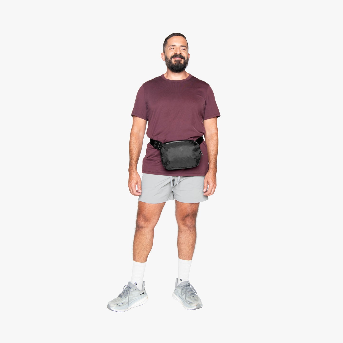 Worn as a fanny pack on Alejandro (5'9")