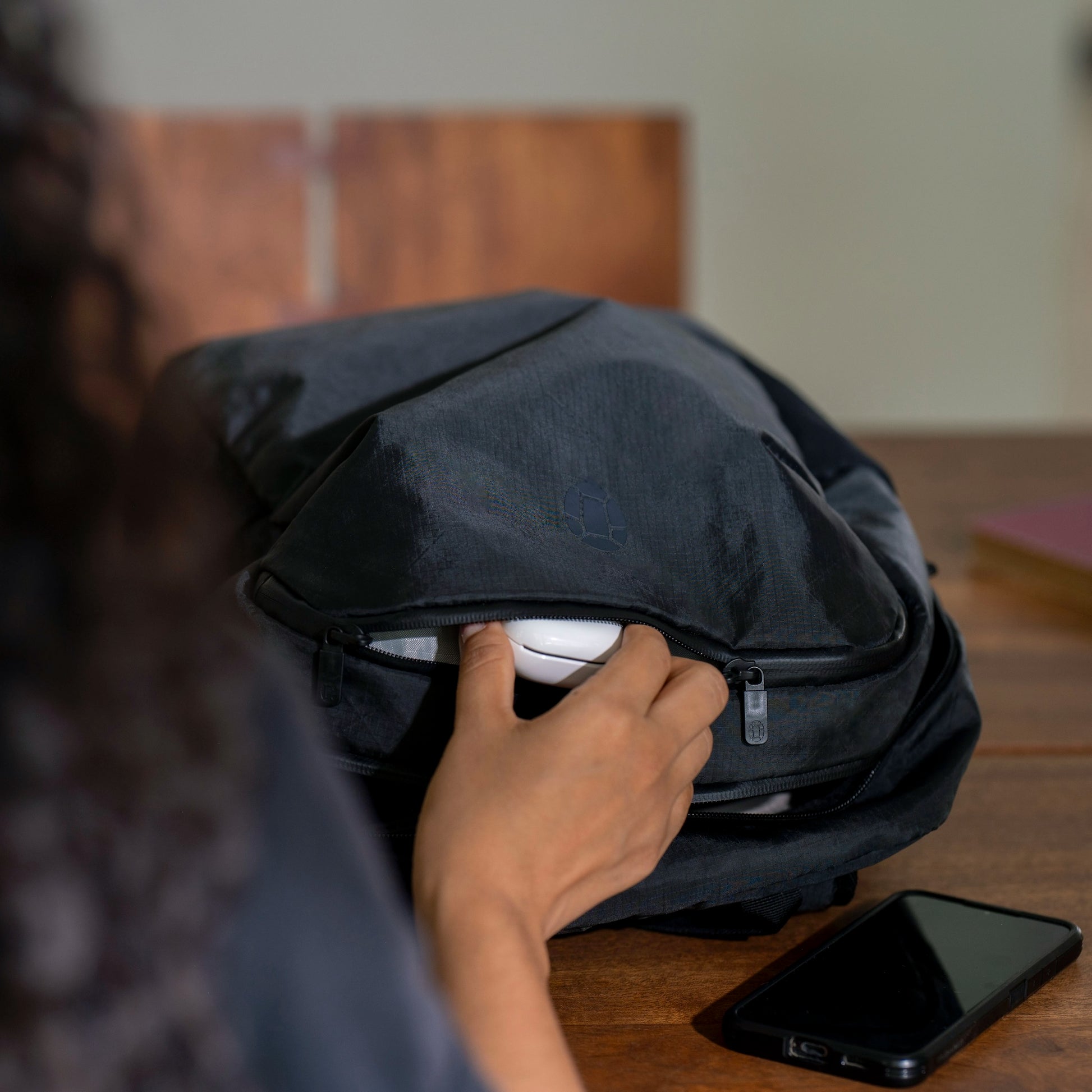 Quick access top pocket for small stuff