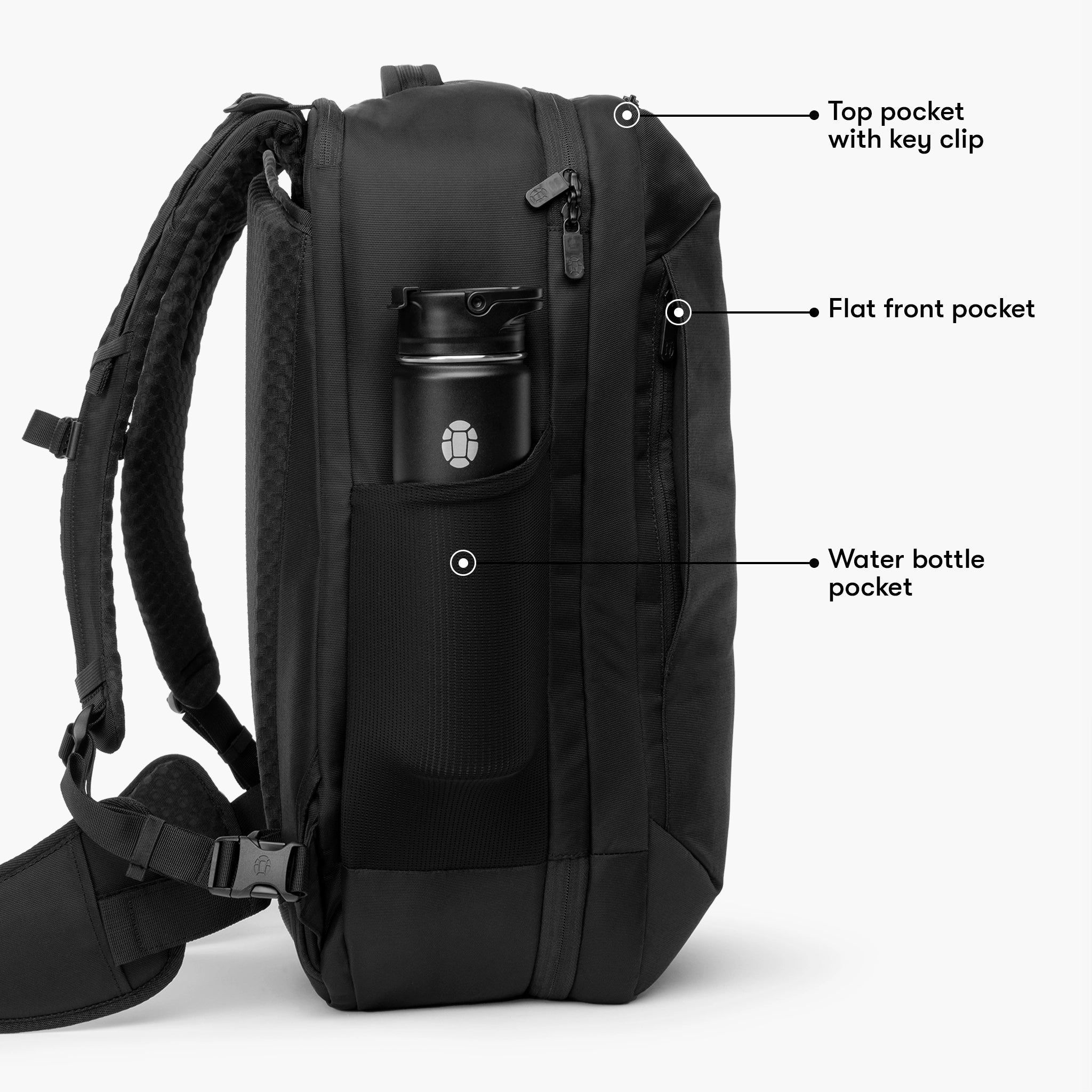 Tortuga Travel Backpack Lite 40L Black Tortuga Travel Backpack Lite 40L Black
