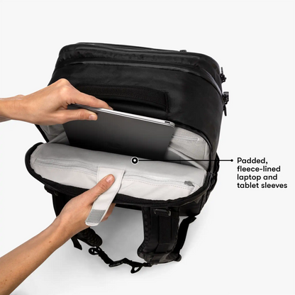 Electronics compartment to protect your laptop and tablet
