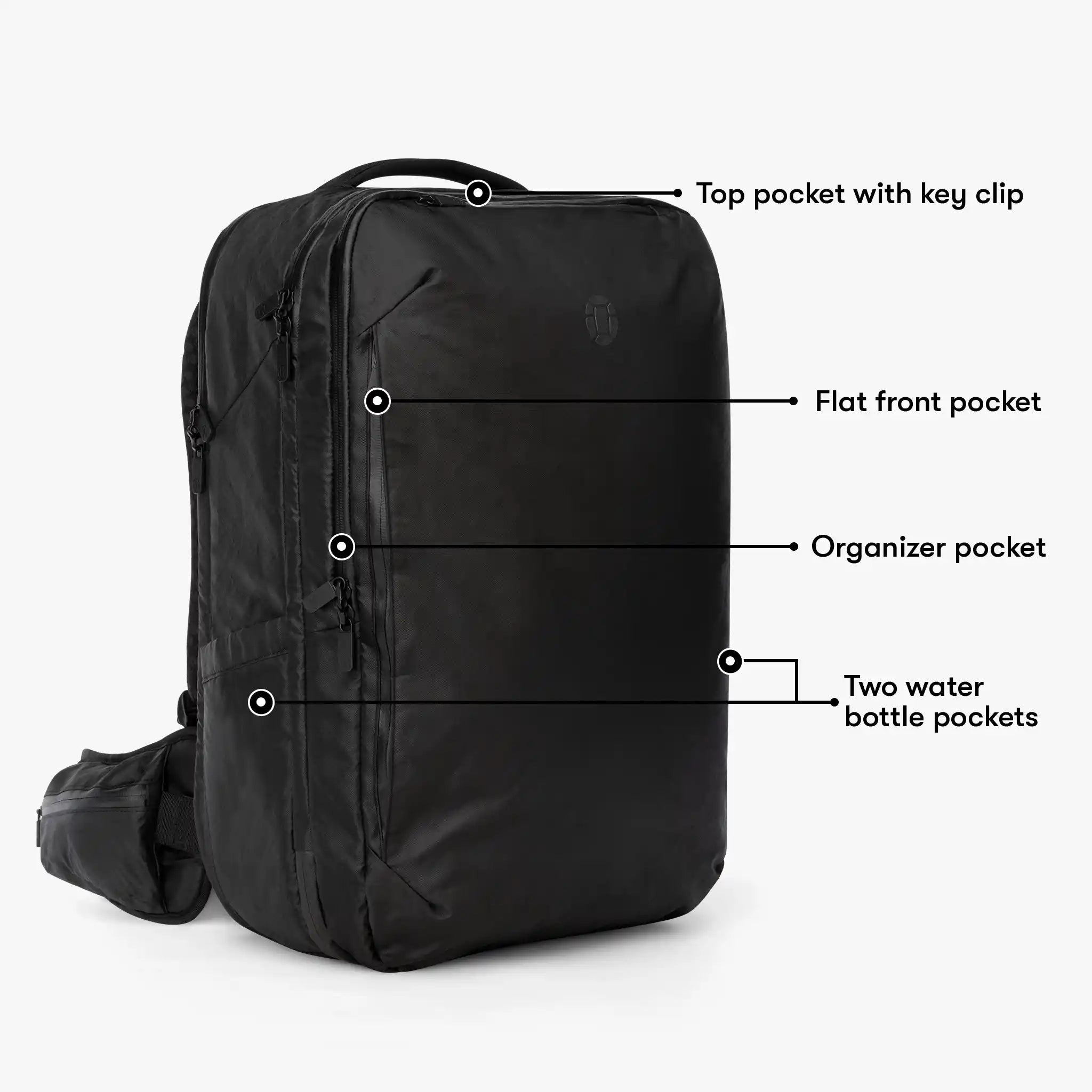 Travel Backpack 40L Black | Tortuga