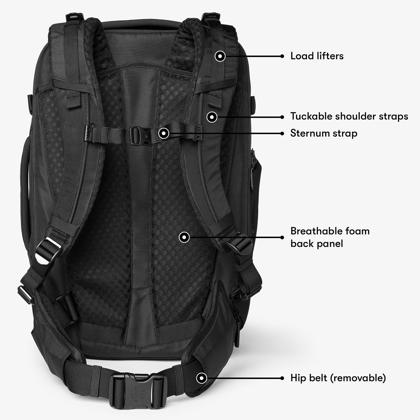 Comfortable to carry with hip belt