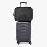 Luggage handle pass-through sleeve for hands-free carry